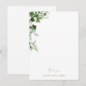 Invitation Merci de Fête des mariées ivoire d'aqua (Devant / Derrière)