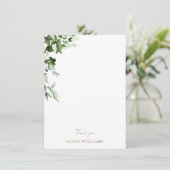 Invitation Merci de Fête des mariées ivoire d'aqua (Debout devant)