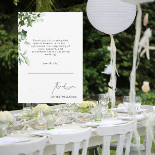 Invitation Merci de Fête des mariées Ivy Message