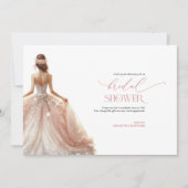 Invitation Merci de Fête des mariées rose vif (Devant)