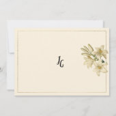 Invitation Merci de fleur d'ivoire d'or vert menthe blanc (Dos)