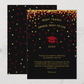 Invitation Merci de graduation Confetti, Parties scintillant (Devant / Derrière)