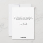 Invitation Merci de graduation Or moderne simple Inv (Dos)