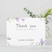 Invitation Merci de jardin fleur sauvage vert de printemps (Debout devant)