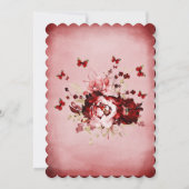 Invitation Merci de la Bourgogne et de la Quinceanera d'or (Dos)