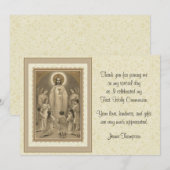 Invitation Merci de la Communion Catholique (Devant / Derrière)