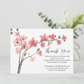 Invitation Merci de la mort de l'orchidée rose Floral (Debout devant)