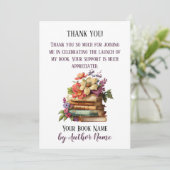 Invitation Merci de la partie de lancement de livre (Debout devant)