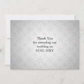 Invitation Merci de mariage d'hiver violet (Dos)