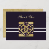 Invitation Merci de mariage d'hiver violet (Devant / Derrière)