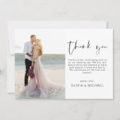 Invitation Merci de mariage élégant Photo (Devant)