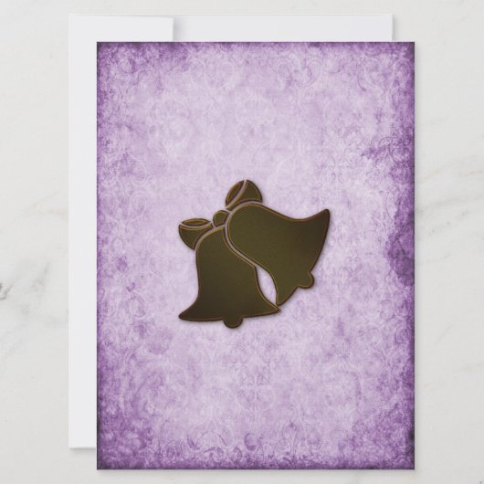 Invitation Merci de Mariage Rustique violet Boho (Dos)