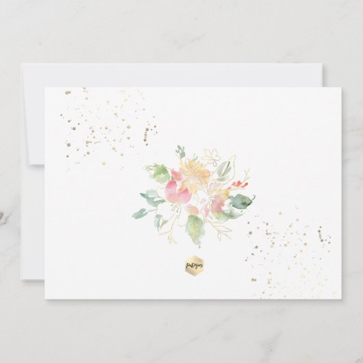 Invitation Merci de pois doux à l'eau (Dos)