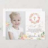 Invitation Merci de pois doux à l'eau (Devant / Derrière)