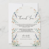 Invitation Merci de printemps Fleur sauvage aquarelle (Devant)