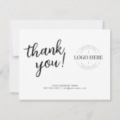 Invitation Merci de promotion du logo de l'entreprise (Dos)