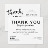 Invitation Merci de promotion du logo de l'entreprise (Devant / Derrière)