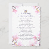 Invitation Merci de Sympathie du papillon rose et pourpre  (Dos)