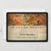 Invitation Merci de Sympathie Mémorial Arbres avec textes 2 (Devant)