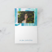 Invitation Merci de teinture d'aquarelle bleu turquoise (Intérieur)