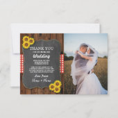 Invitation Merci de tournesol Mariage Fiançailles (Devant)