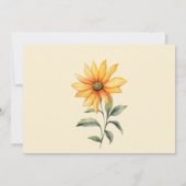 Invitation Merci de tournesol vert Mint (Dos)