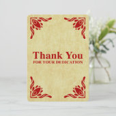 Invitation merci de votre dévouement (Debout devant)