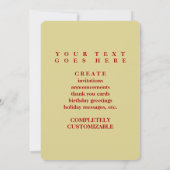 Invitation merci de votre dévouement (Dos)