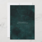 Invitation Merci d'émeraude Feuille classique (Dos)