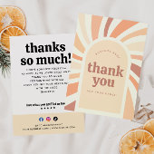 Invitation Merci d'entreprise Commande Retro Sun Arch