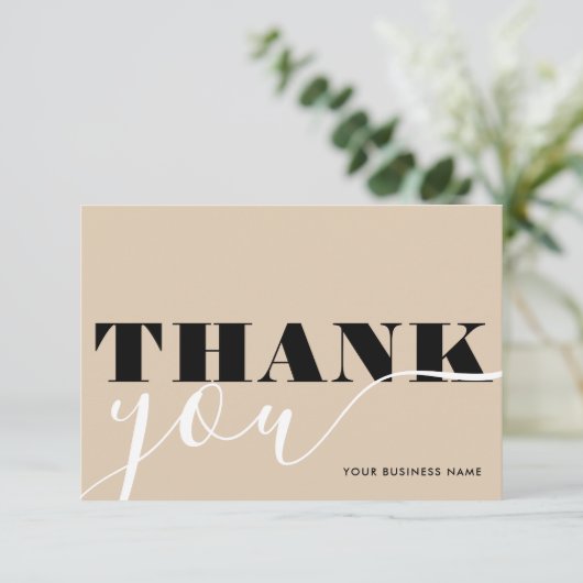 Invitation Merci D'Entreprise Moderne Pour Votre Commande (Debout devant)