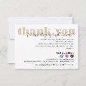 Invitation Merci D'Entreprise Moderne Pour Votre Commande (Dos)