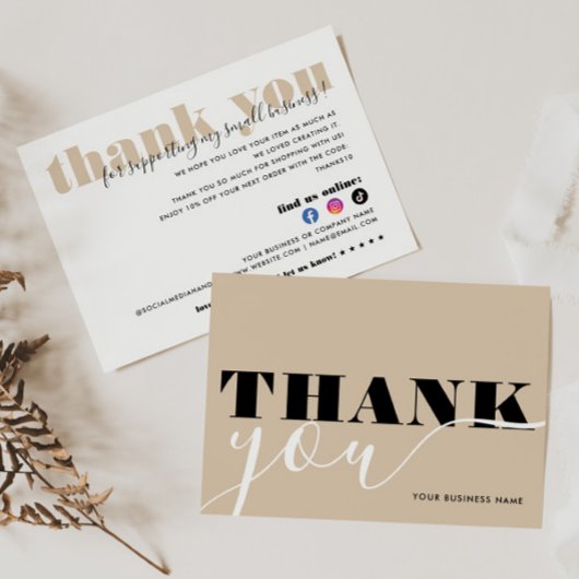 Invitation Merci D'Entreprise Moderne Pour Votre Commande