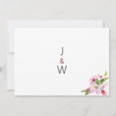 Invitation Merci d'été en fleurs de cerisier rose botanique (Dos)