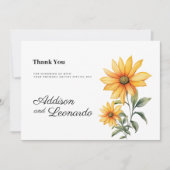 Invitation Merci d'été fleuri de tournesol (Devant)