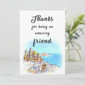 Invitation Merci d'être un ami incroyable (Debout devant)