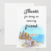 Invitation Merci d'être un ami incroyable (Devant / Derrière)