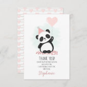 Invitation Merci du parti Panda (Devant / Derrière)