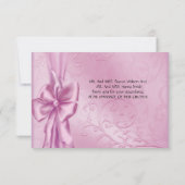 Invitation Merci Élégant mariage cygnes roses (Dos)