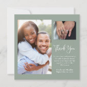 Invitation Merci Fleur sauvage Mariage du  de Sage Green Boho (Devant)