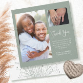 Invitation Merci Fleur sauvage Mariage du  de Sage Green Boho