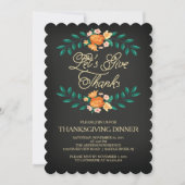 Invitation Merci Floral Thanksgiving Diner (Devant)