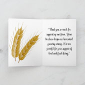 Invitation "Merci frais agricole" (Intérieur)