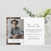 Invitation Merci funéraire Photo (Debout devant)