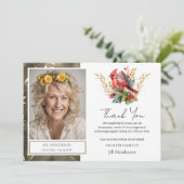 Invitation Merci funéraire Photo Cardinal (Debout devant)