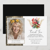 Invitation Merci funéraire Photo Cardinal (Devant / Derrière)