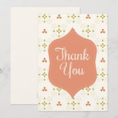 Invitation Merci Géométrique Boho Chic (Devant / Derrière)