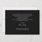 Invitation Merci Golden Script Business Logo Bourgogne (Dos)