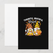 Invitation Merci Gratuit Béni Drôle Thanksgiving Pumpk (Devant / Derrière)