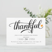 Invitation Merci Heart Dîner Thanksgiving (Debout devant)